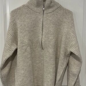 Vince Camuto Cream Half-Zip Sweater